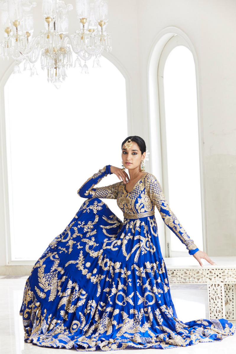 ROYAL BLUE ANARKALI SET
