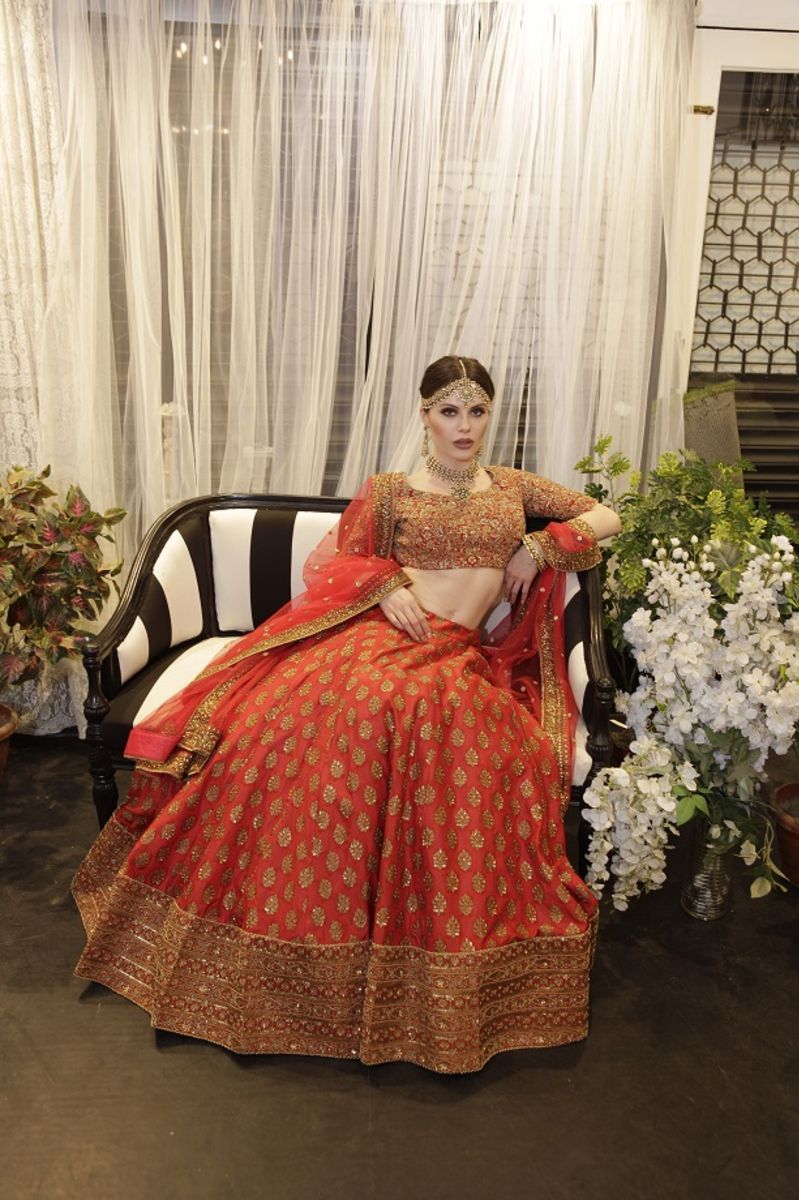 RED BRIDAL LEHENGA SET