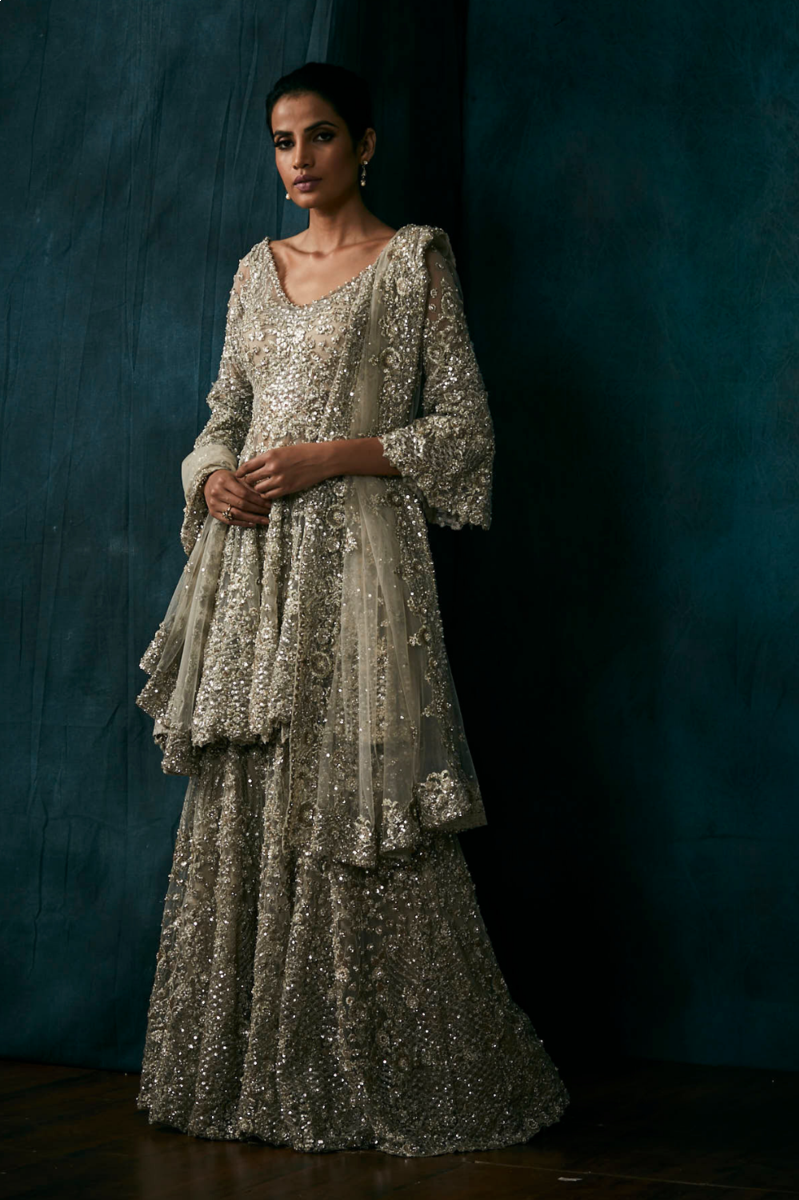 HIGH LOW SHARARA SET