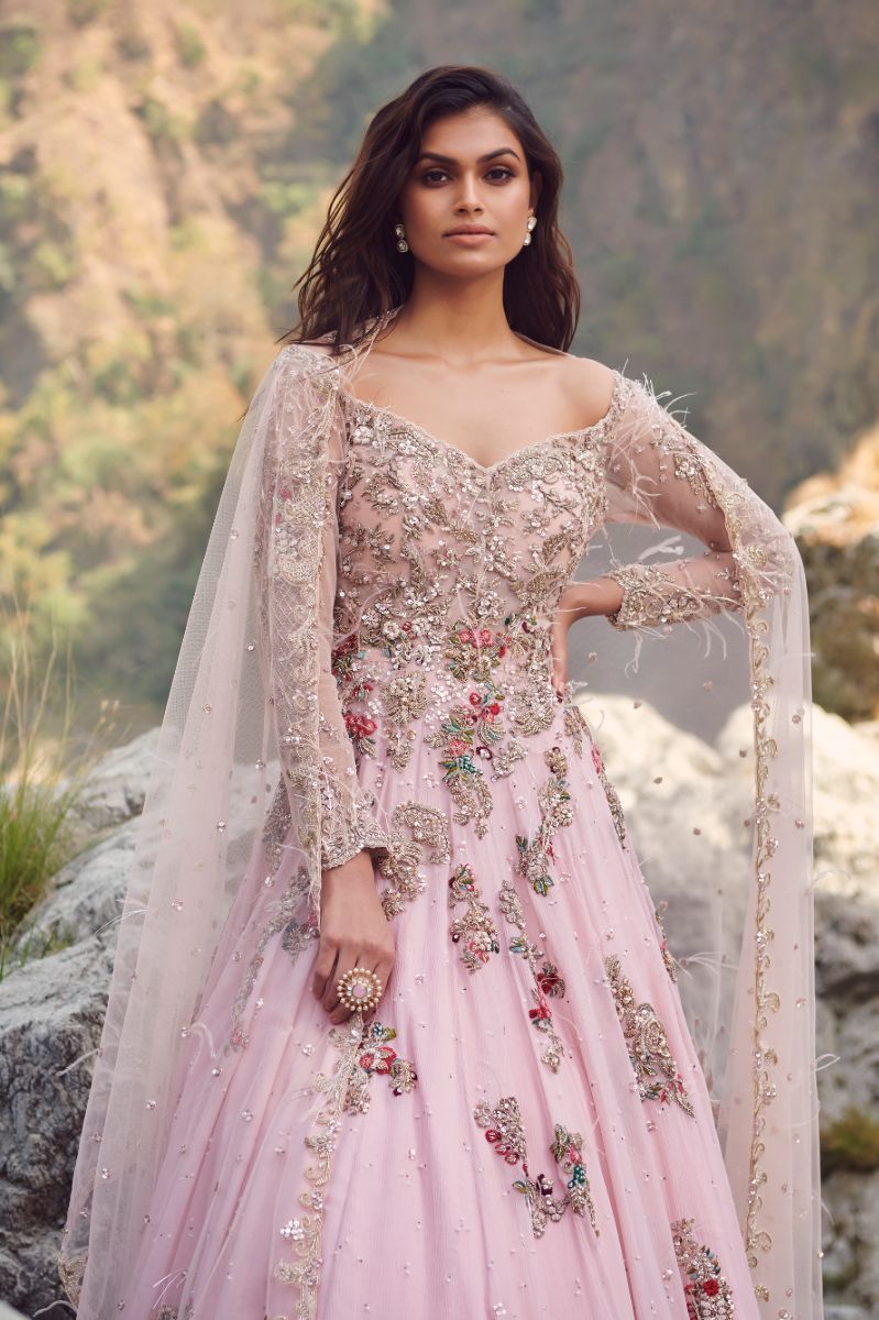 MALVINA CHIKANKARI KALIDAR SET