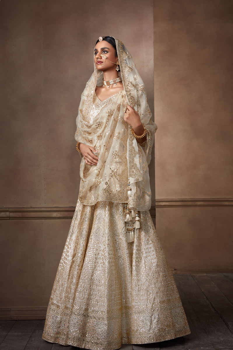 IVORY GOTA PATTI LEHENGA SET