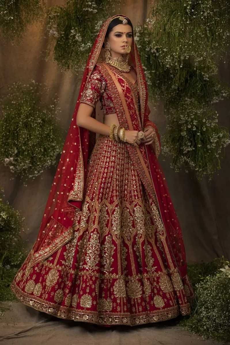 MAROON KALI EMBROIDERED LEHENGA SET