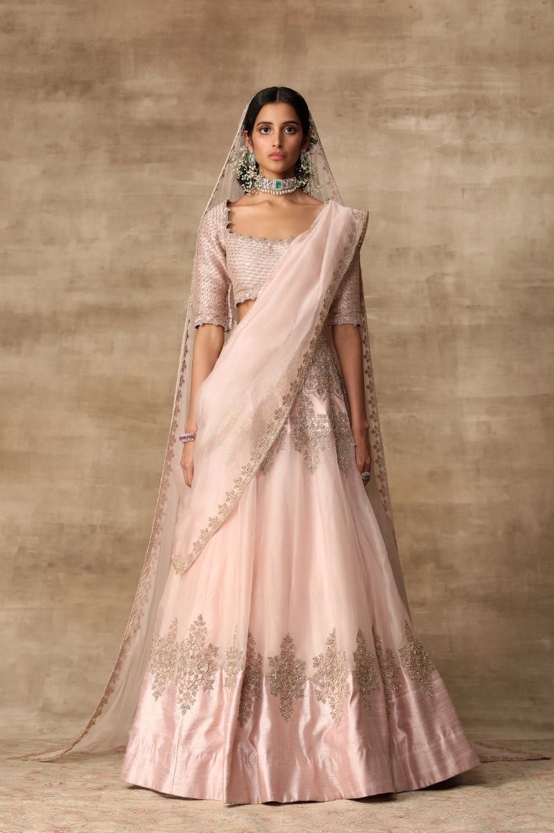 BLUSH PINK EMBROIDERED LEHENGA SET