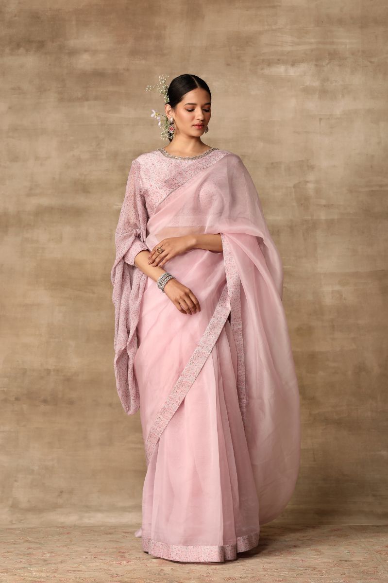 LILAC EMBELLISHED SARI BLOUSE