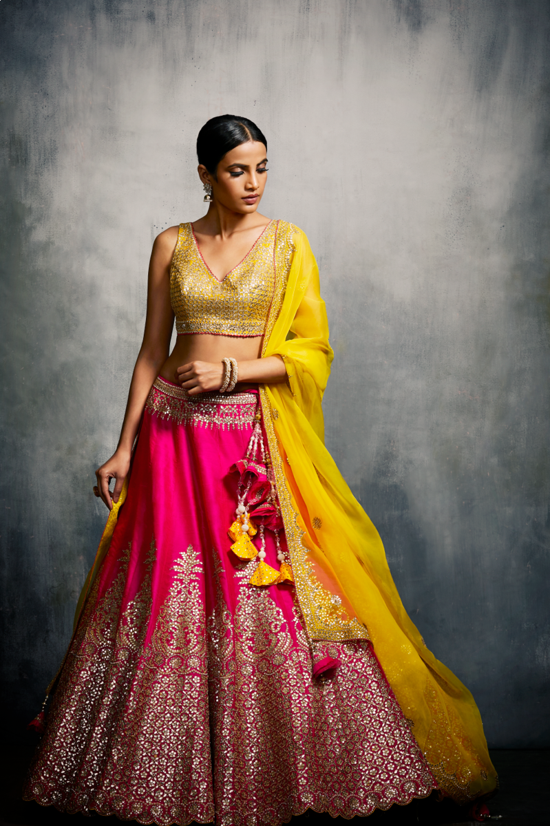 RANI GOTA PATTI LEHENGA SET