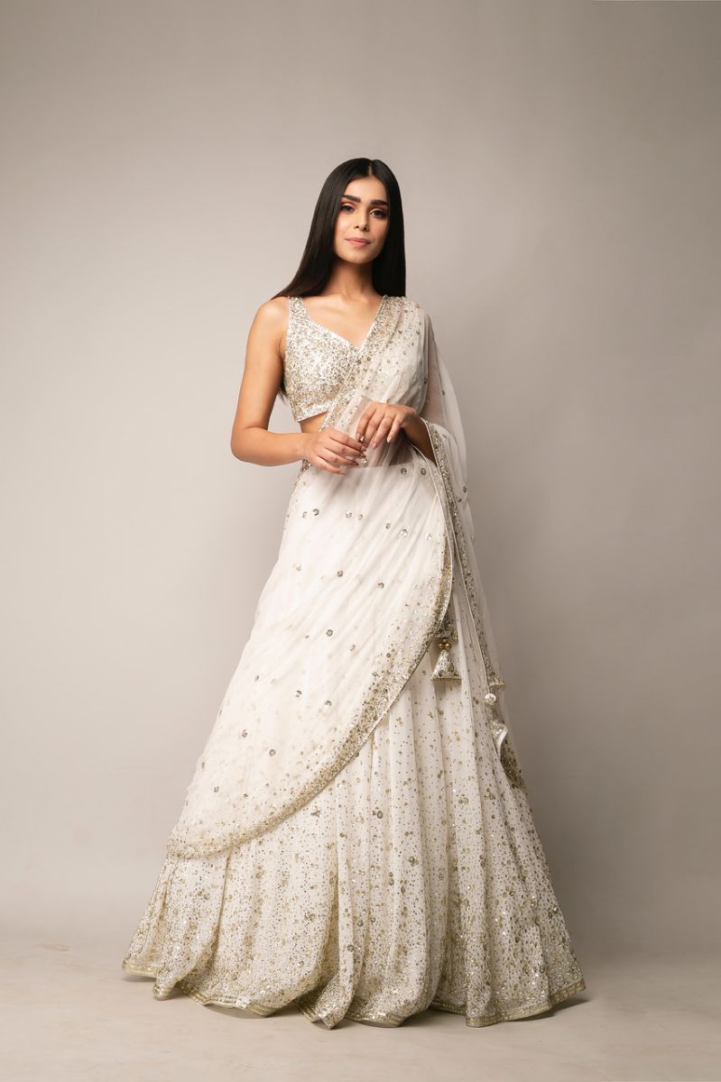 CHAMPAGNE LEHENGA SET
