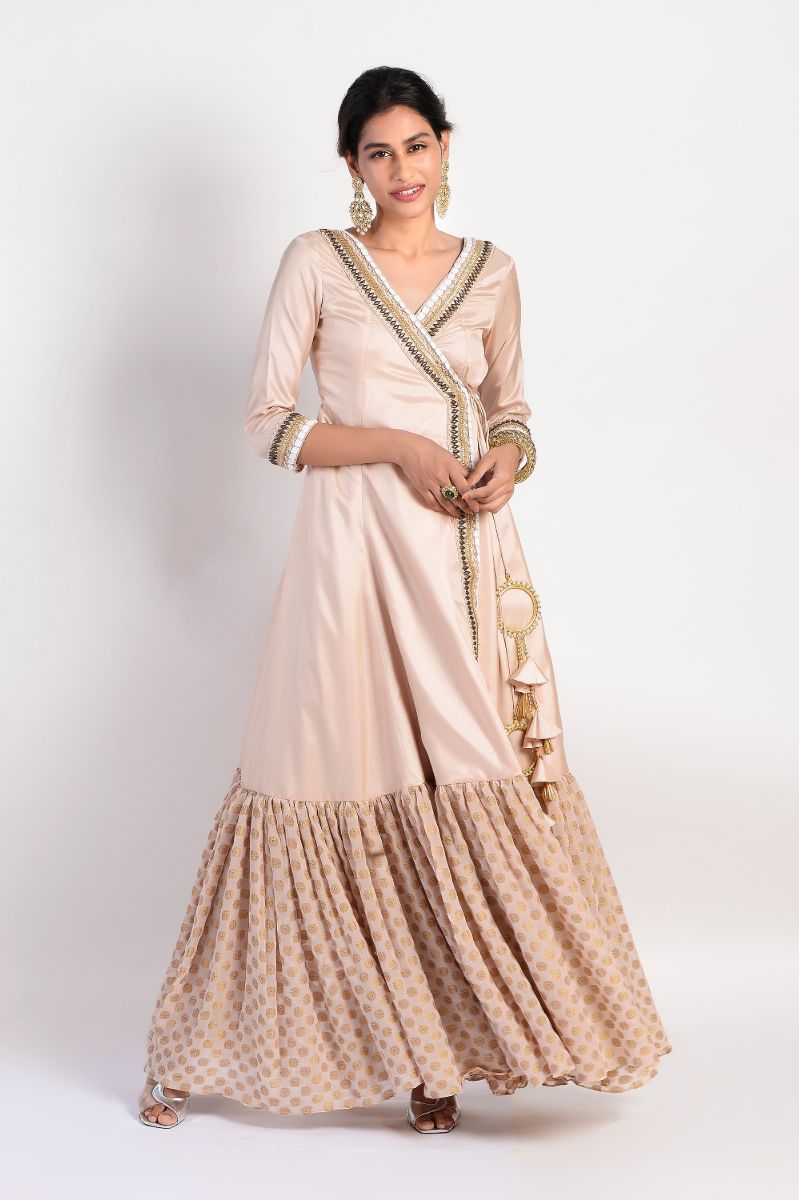 PAPER SILK EMBELLISHED ANGRAKHA