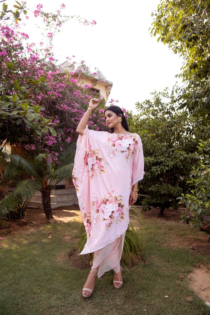 BABY PINK KAAFTAN SET