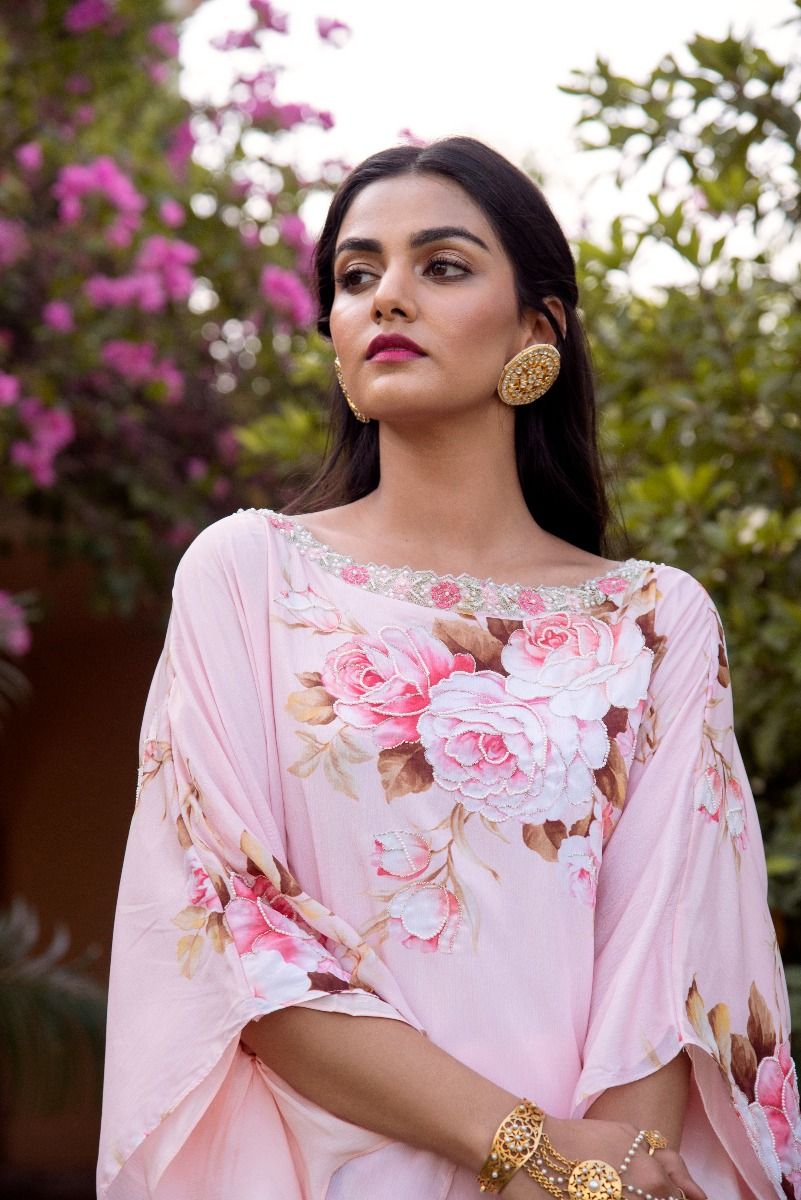 BABY PINK KAAFTAN SET