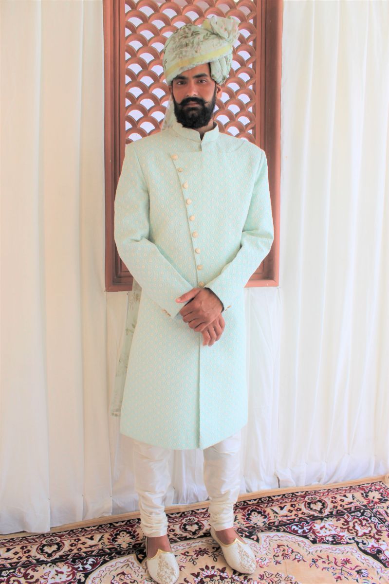 CHIKANKARI SHERWANI SET