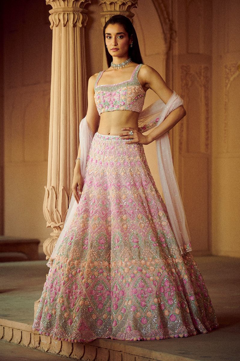 PINK SEQUINS LEHENGA 