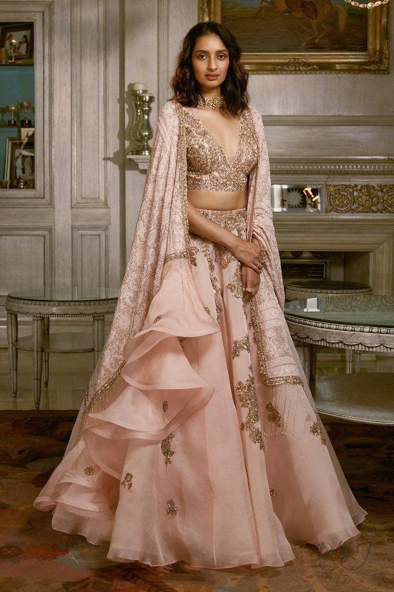 ELAHEH SILK ORGANZA LEHENGA SET