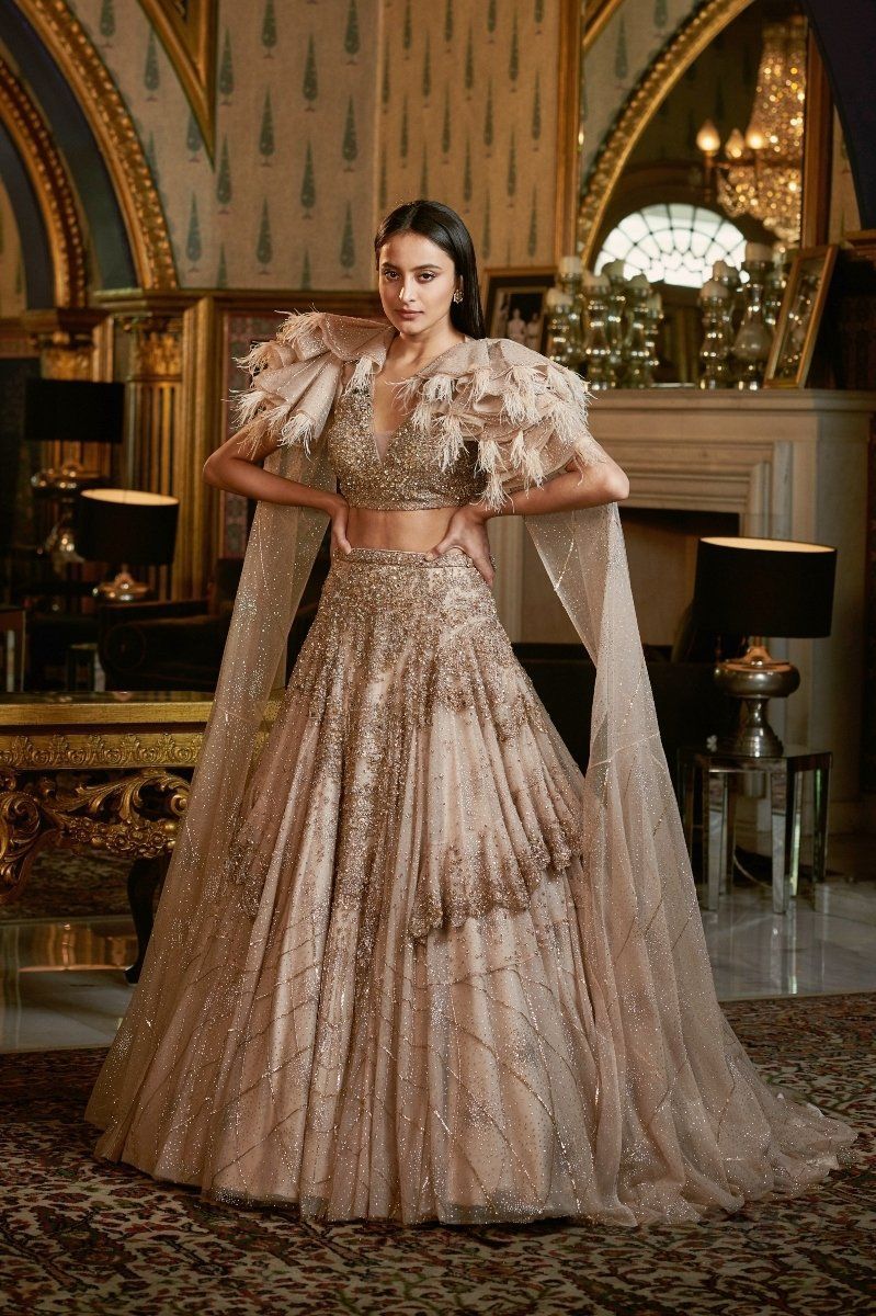 ELVERA SHIMMER TULLE LEHENGA 