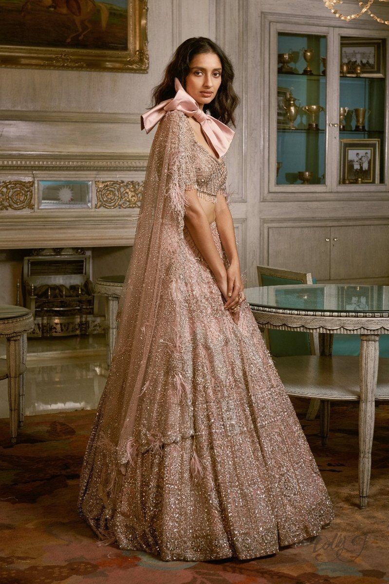 NIKOLINA SHIMMER TULLE LEHENGA SET