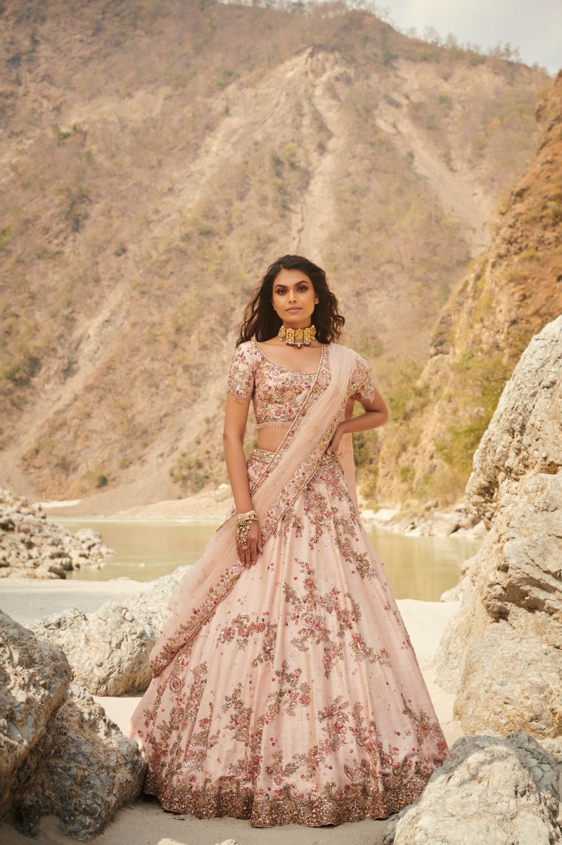 SEPIA SILK LEHENGA SET