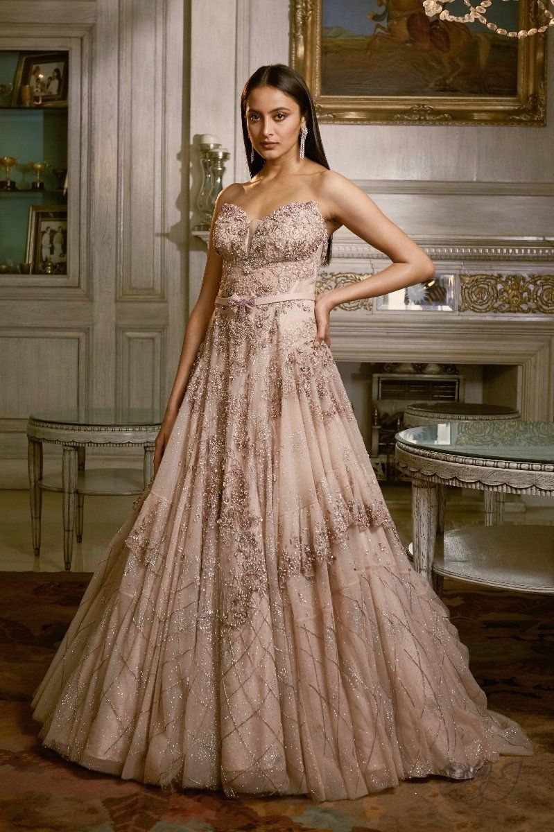 SWITLANA SHIMMER TULLE GOWN