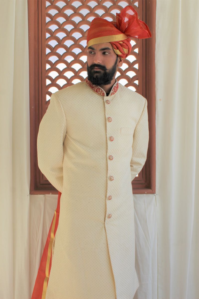 EMBROIDERED SHERWANI SET