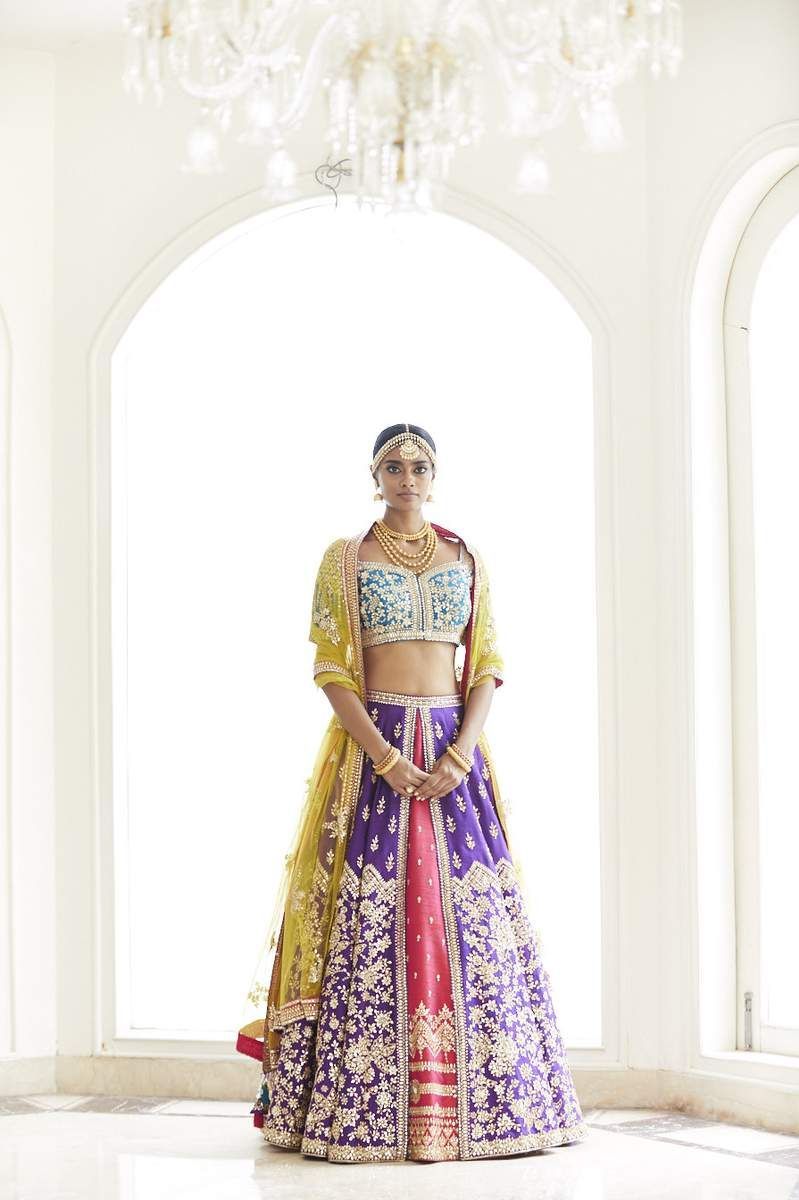 MULTI-COLORED GOTA PATTI LEHENGA SET