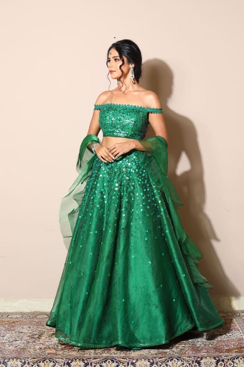 SPRINKLE ORGANZA LEHENGA