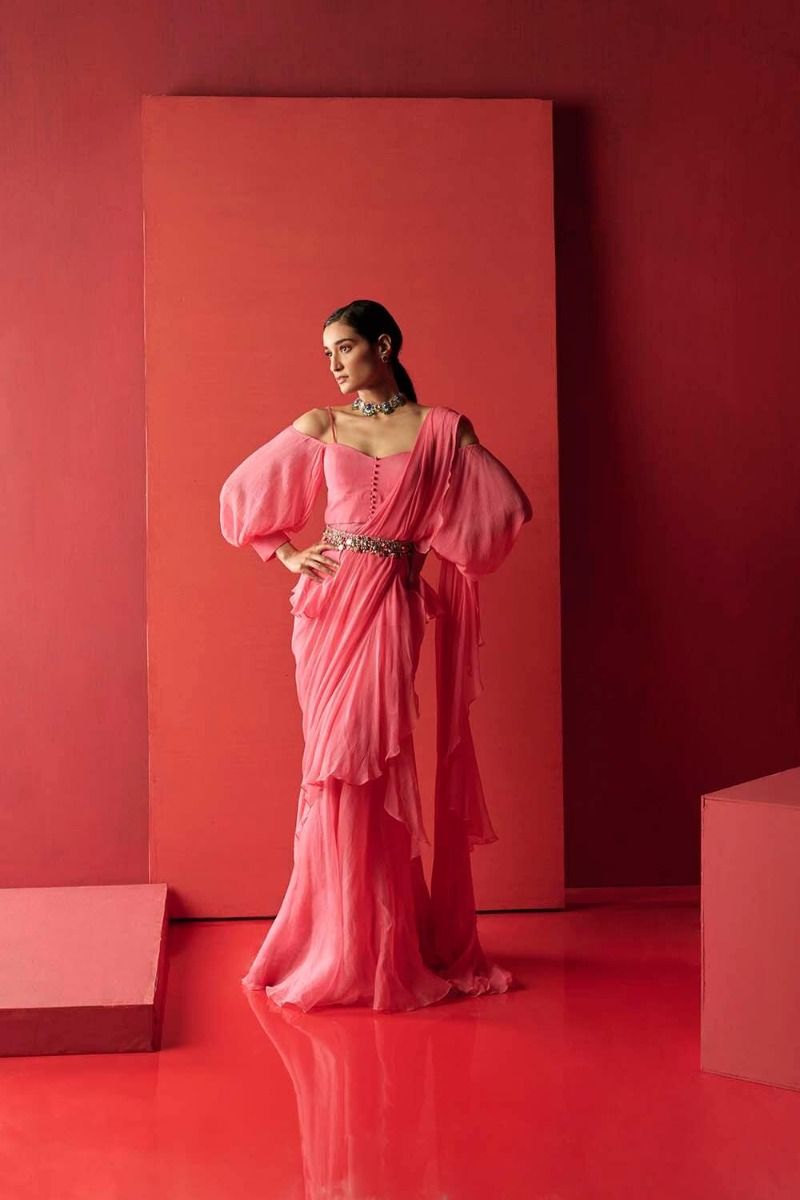 ALIZEH DRAPE SAREE SET