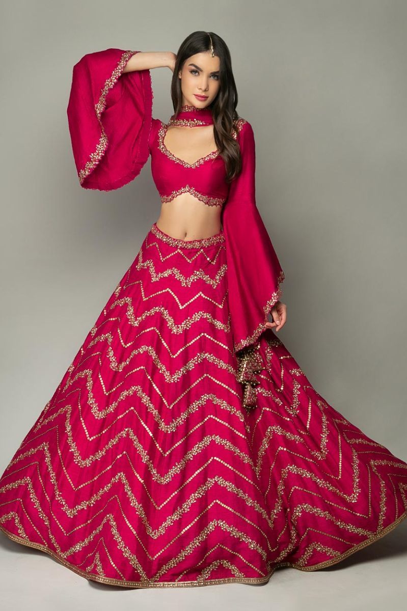 BONITA PINK LEHENGA SET