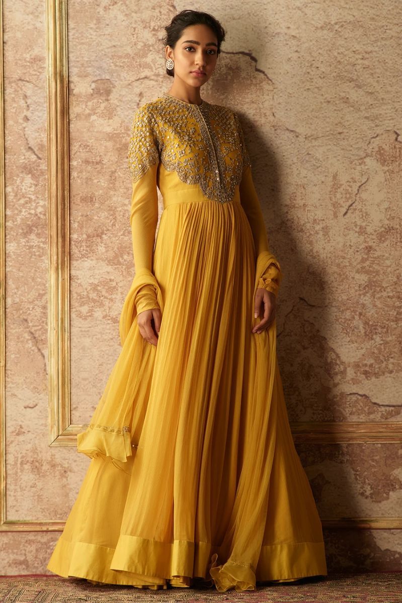 YELLOW ANARKALI SUIT